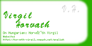 virgil horvath business card